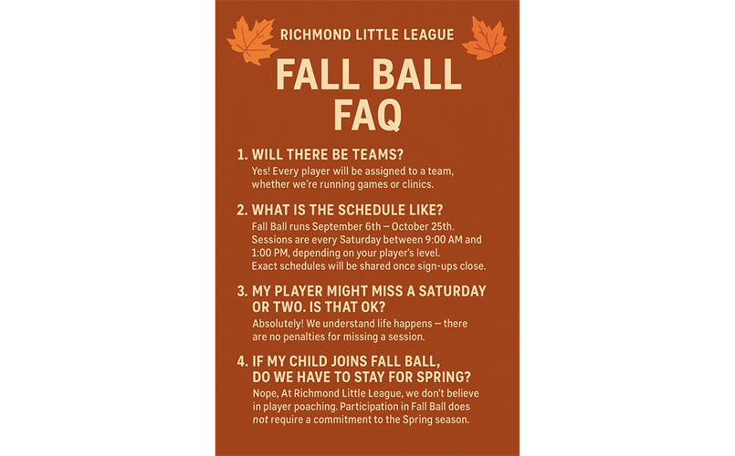 Fall Ball FAQ