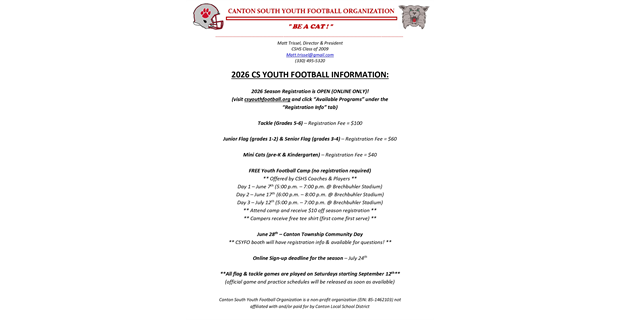 2026 season info