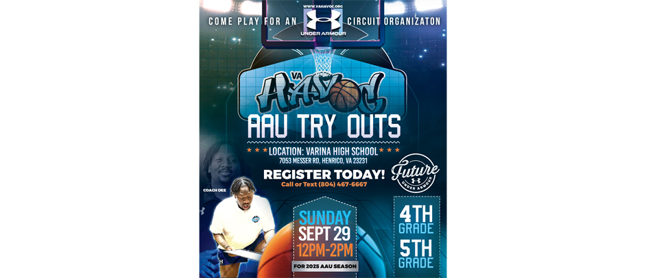 VA Havoc Boys 10U/4th Grade & 11U/5th Grade Tryouts @ Varina High on 9/29