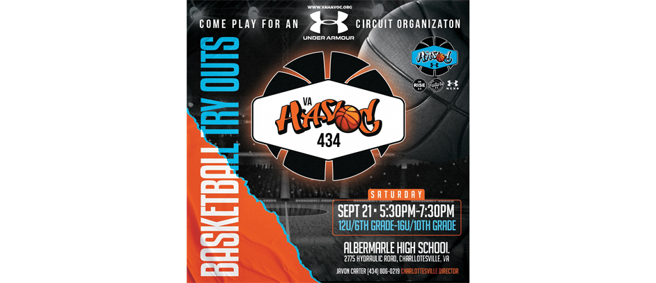 VA Havoc 434 Boys 12U/6th Grade-16U/10th Grade Tryouts @ Albermarle High on 9/21