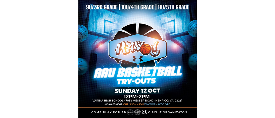 VA Havoc 804 Boys 9U-11U Tryouts @ Varina High on Sunday 10/12
