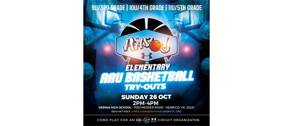 VA Havoc 804 Boys 9U-11U Tryouts @ Varina High on Sunday 10/26