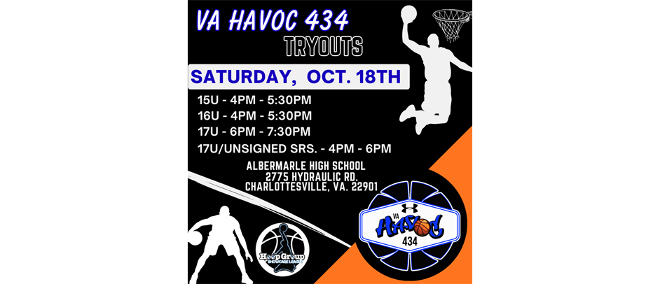 VA Havoc 434 High School Tryouts @ Albemarle High on Saturday 10/18