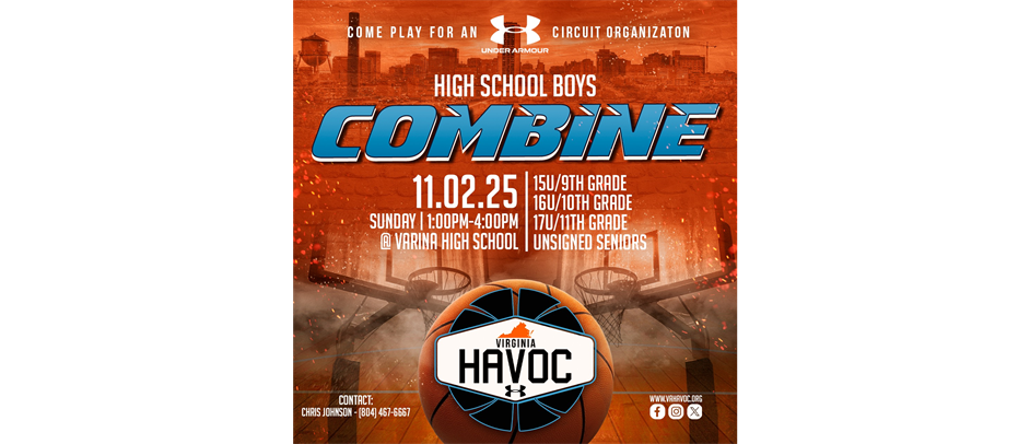 VA Havoc Boys High School Combine @ Varina High on Sunday 11/2