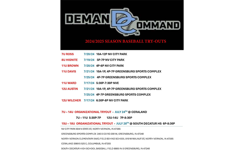 2024/2025 BASEBALL TRY-OUTS