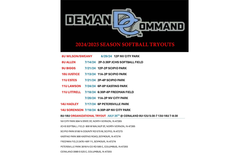 2024/2025 SOFTBALL TRY-OUTS