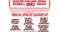 Registration for the 2024 Little League Baseball and Softball season is now officially open!!!