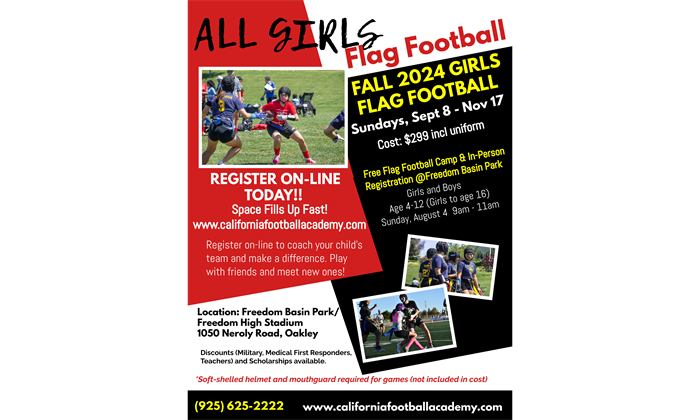 ALL GIRLS FLAG FOOTBALL IS HERE! 