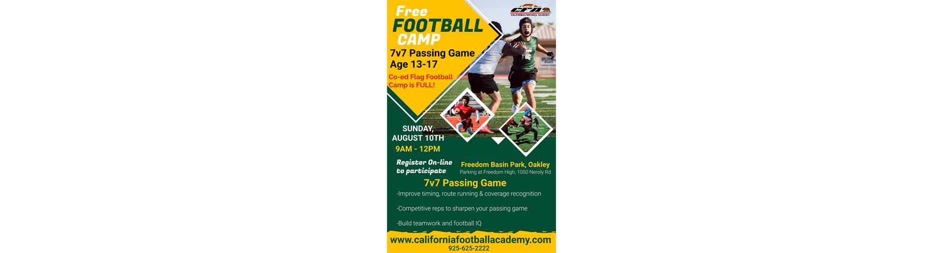 FREE 7v7 CAMP - REGISTRATION STILL OPEN!