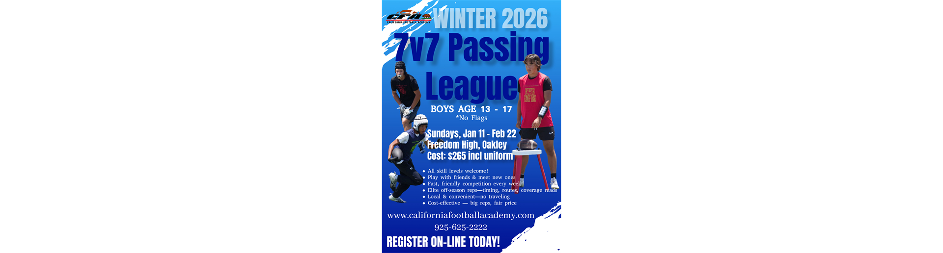WINTER 7v7 PASSING LEAGUE Age 13-17