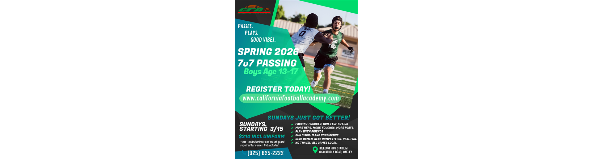 Boys 7v7 this Spring for Age 13-17 