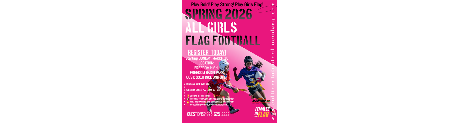 ALL GIRLS FLAG FOOTBALL THIS SPRING!