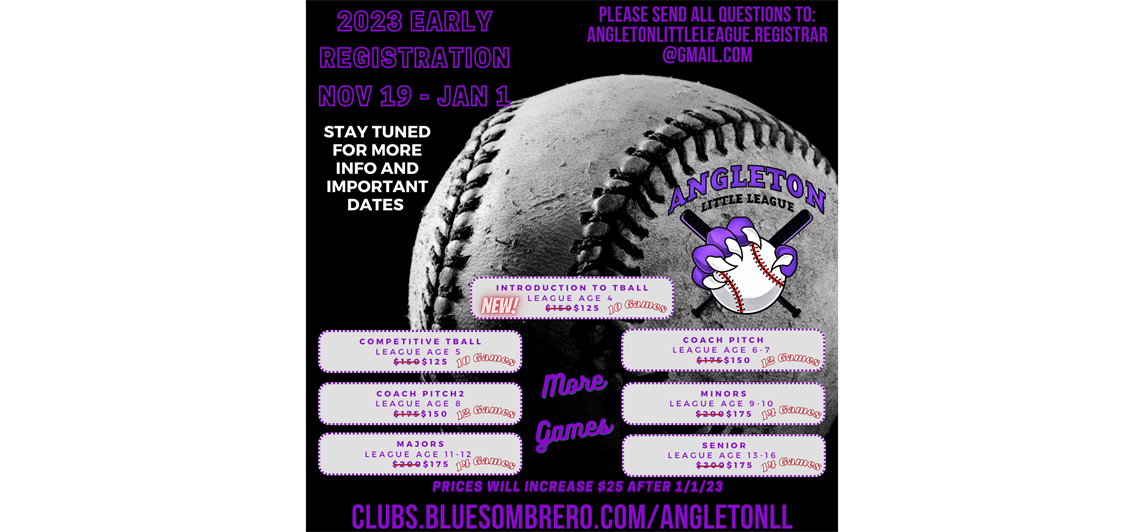 2023 Spring Baseball Registration 