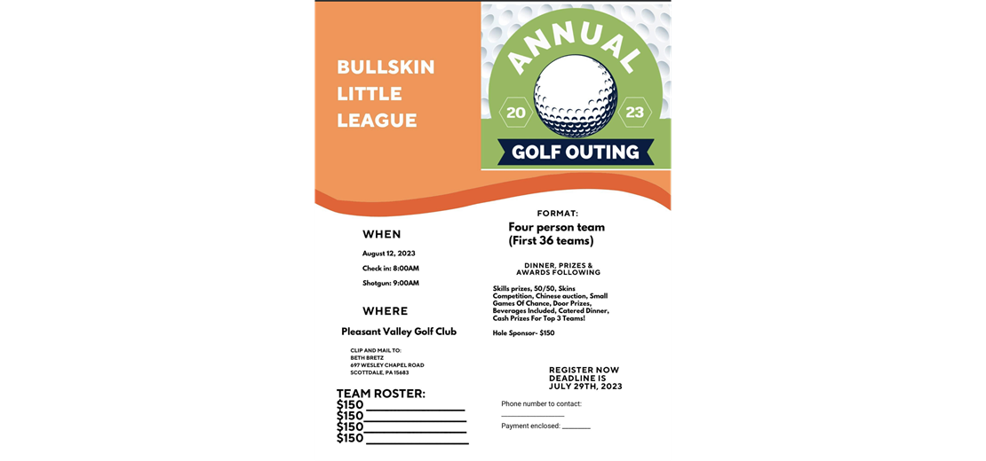 3rd Annual Golf Outing - 8/12/23