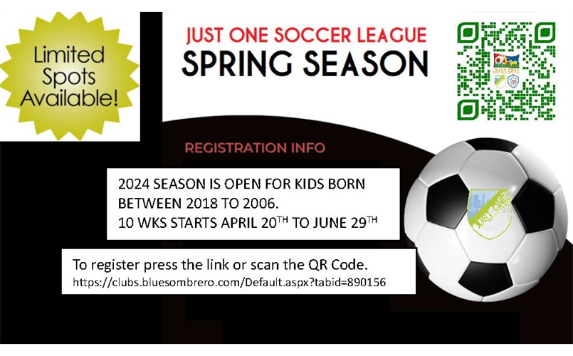 ONLINE REGISTRATION FOR THE SPRING 2024 IN TOWN REC SOCCER WORLD CUP
