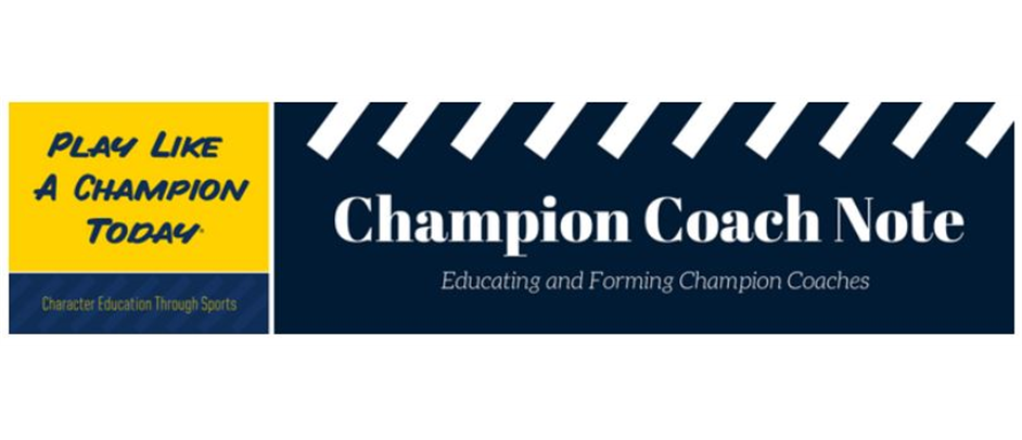 PLCT Champion Coach Note