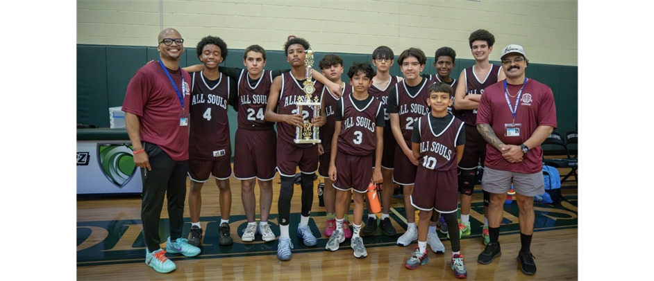 2026 Middle School Varsity Basketball Runner Ups! All Souls