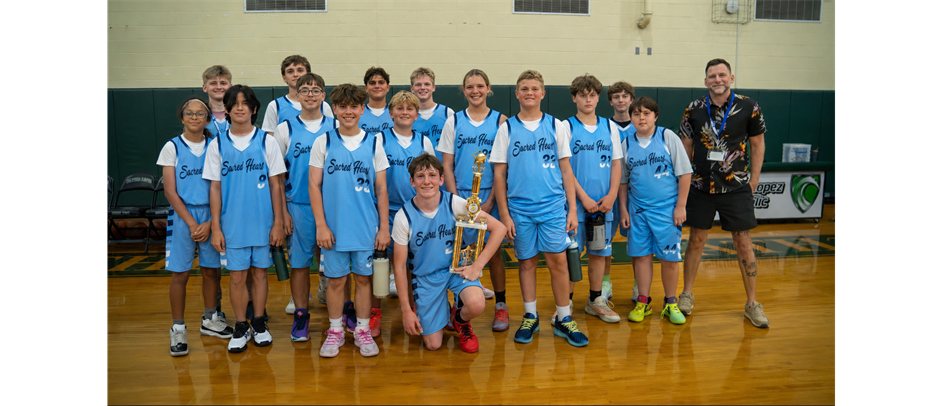 2026 Middle School Varsity Basketball Champions! Sacred Heart!