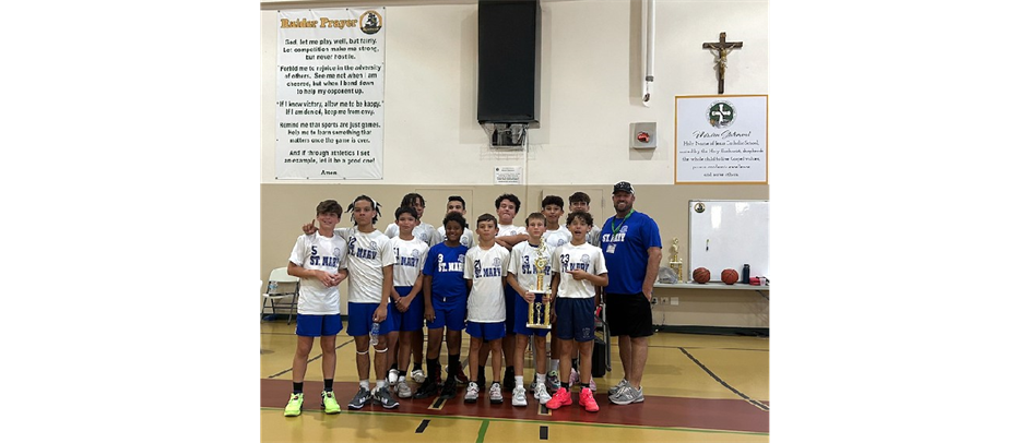 St. Mary- Boys Varsity Basketball Champions!