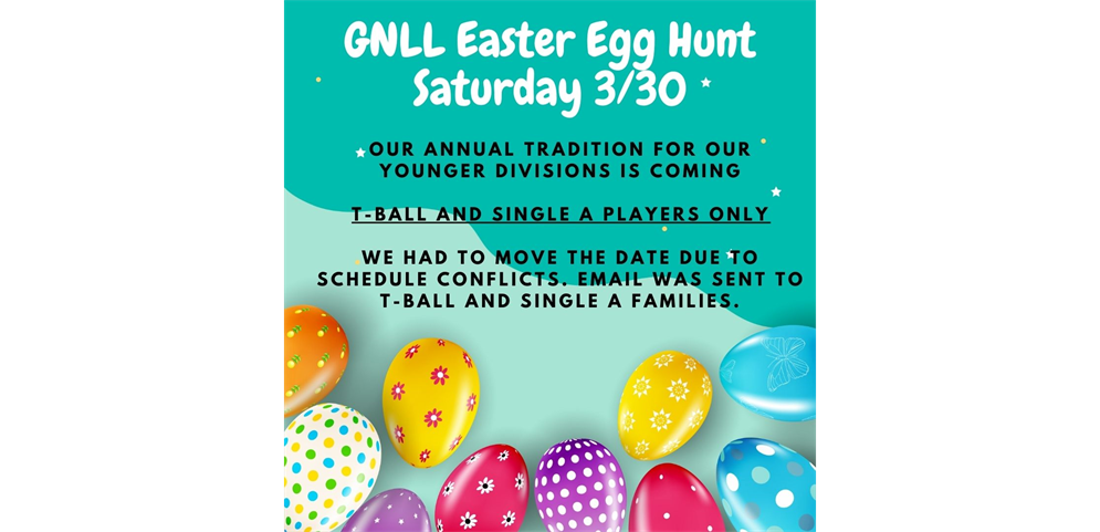 Easter Egg Hunt for T-Ball and Single A