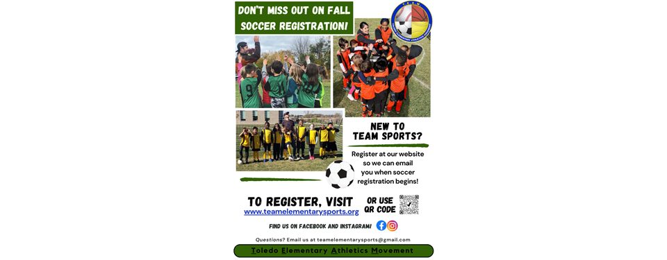 Soccer Registration Coming Soon!