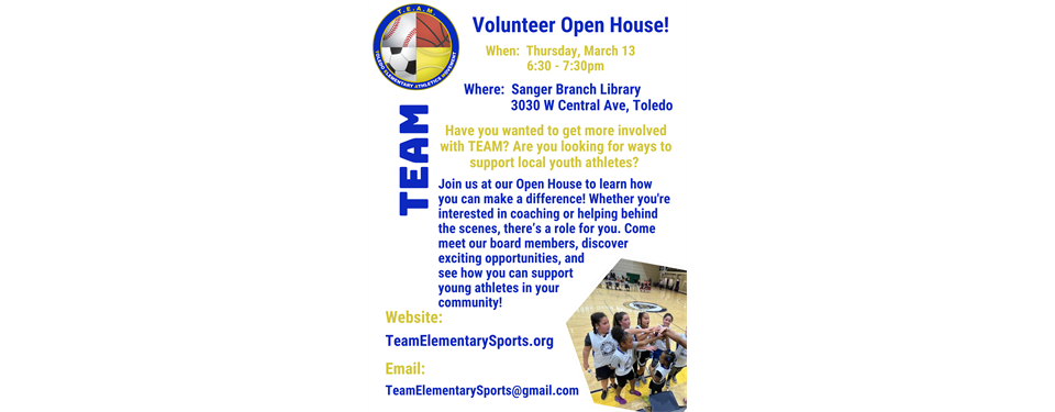 Join us at our Volunteer Open House on March 13!