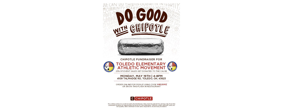  Eat at Chipotle on May 19th!