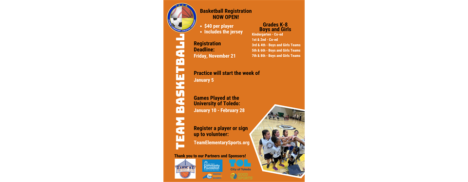 Basketball Registration Now Open!