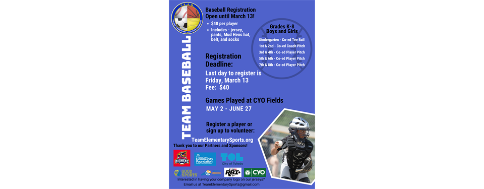 Register for Baseball!