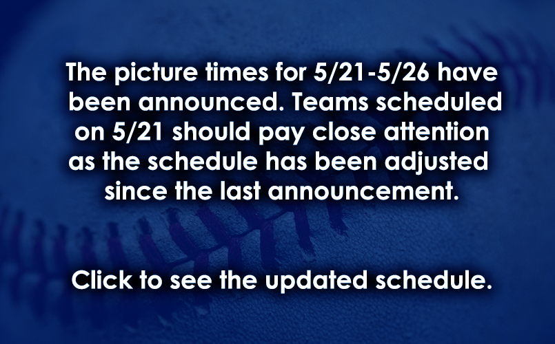 Picture Schedule for 5/21 through 5/26