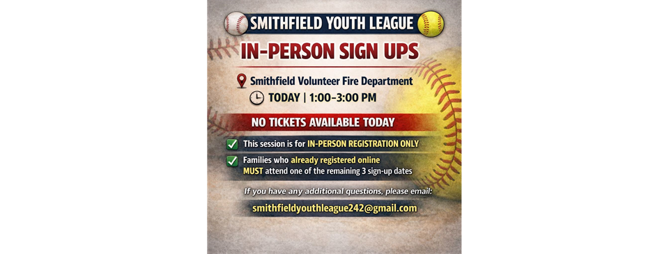 In Person Sign Ups Today