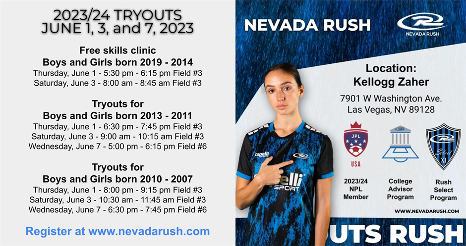 Nevada Rush 2023/24 Tryouts