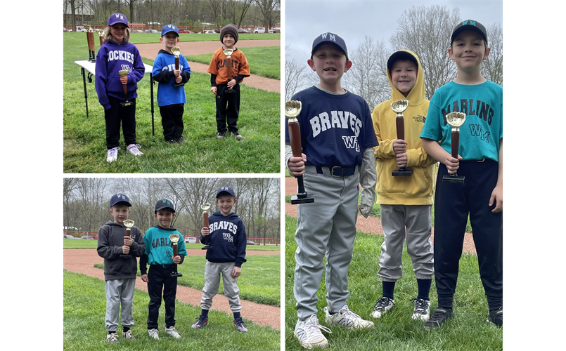 2025 Tball and Minor League Hit a Thon Winners