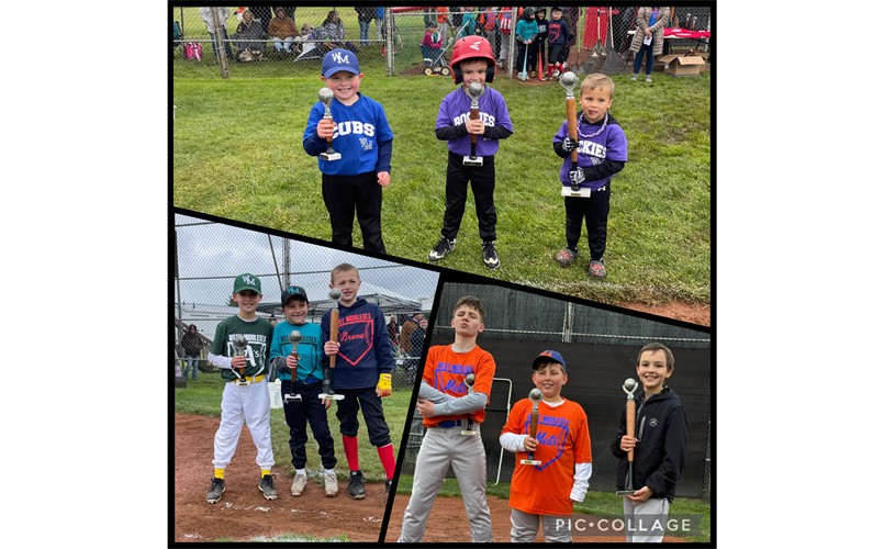 2026 T-ball and Minor League Hit-a-Thon Winners