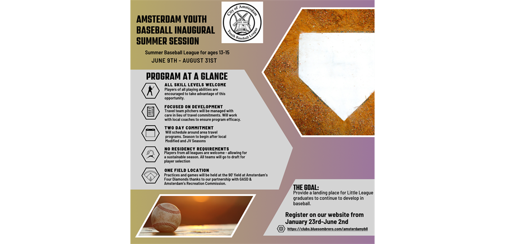 NOW OFFERING REC BASEBALL FOR AGES 13-15