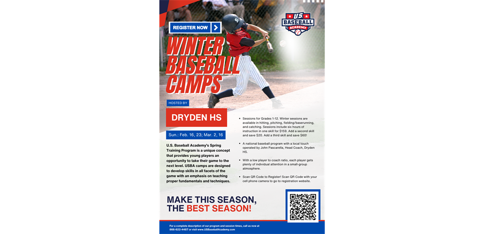 USA Baseball Academy Clinic coming to Dryden! (click the image above)