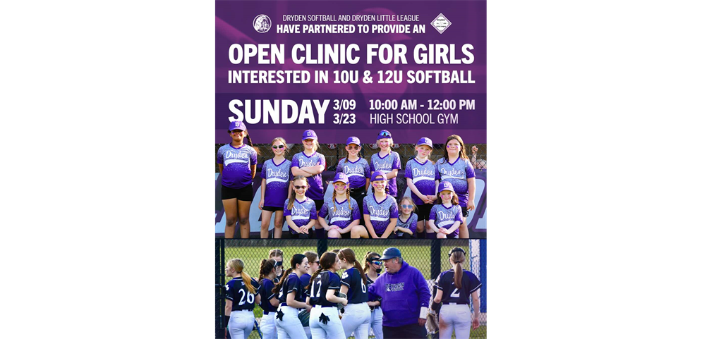 Dryden Little League Softball Clinics