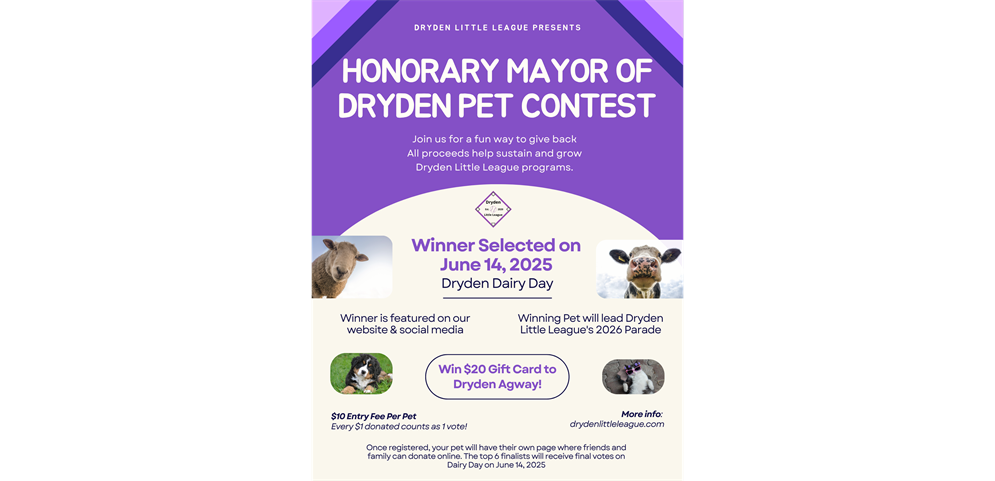 Honorary Mayor of Dryden Pet Contest
