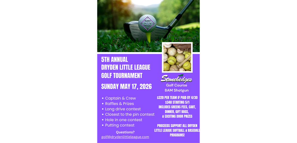 Sign up for our Annual Golf Tournament Fundraiser