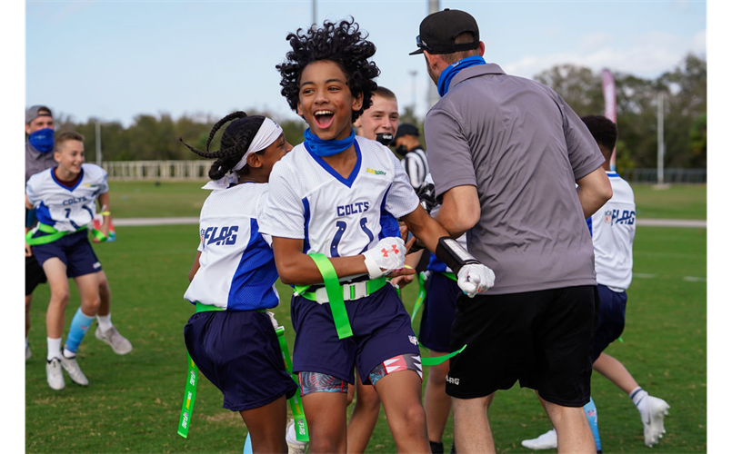 Over 500,000 boys & girls ages 5-17 play NFL FLAG leagues each year