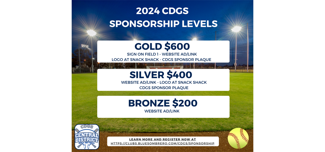 Sign up today to become a 2024 CDGS Sponsor!!