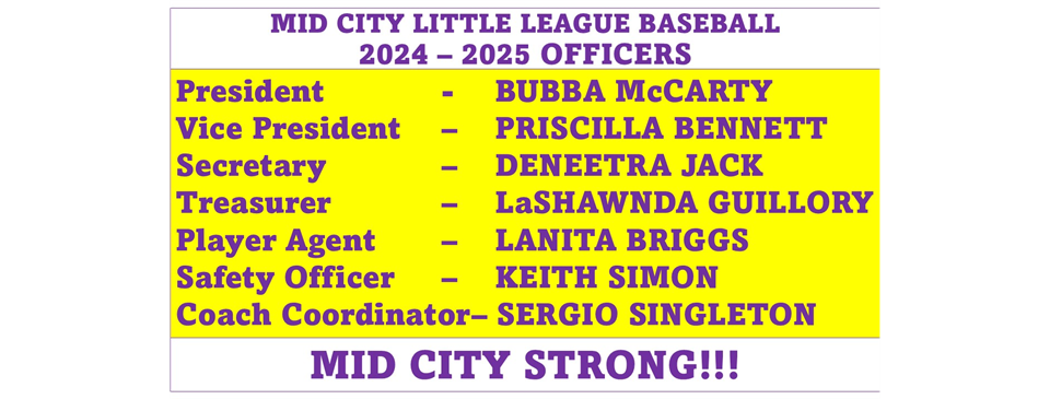 2024-2025 Mid City Officers