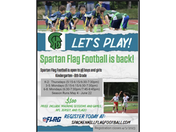 Spring 2023 Flag Football Is Back Sign Up Today!