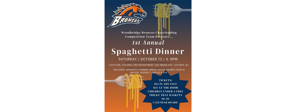 Competition Cheer Spaghetti Dinner Fundraiser