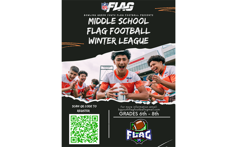 Middle School Flag Football Winter League Registration Open