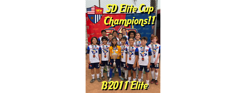 B2011 Elite SD Elite Cup 2023 Champions! 