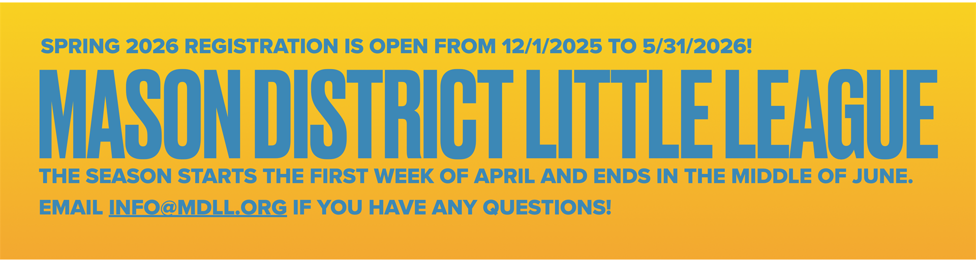 Spring 2026 Registration