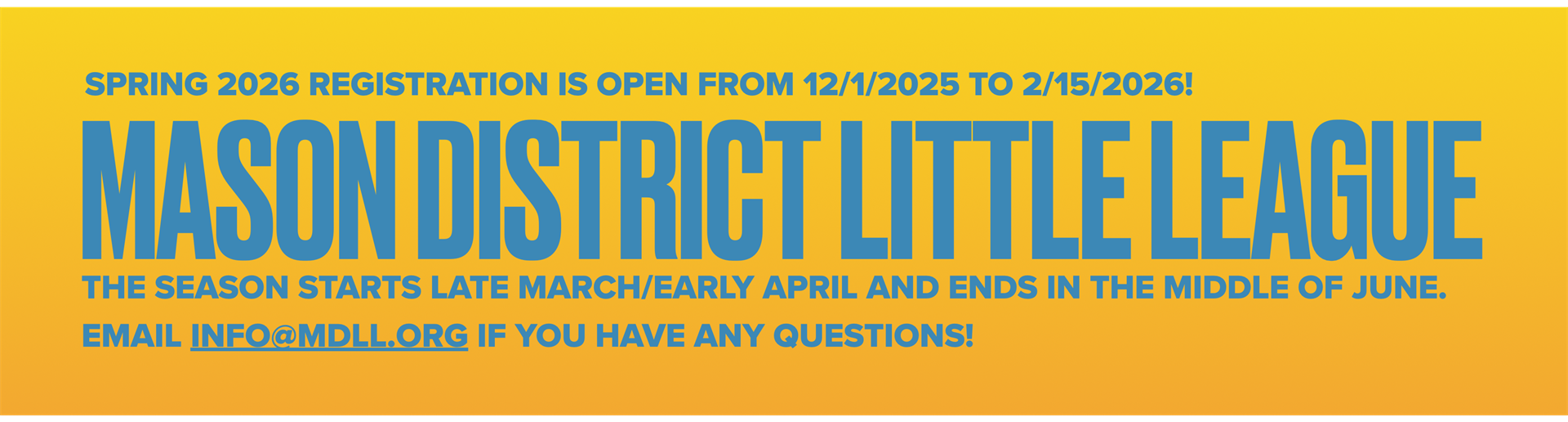 Spring 2026 Registration