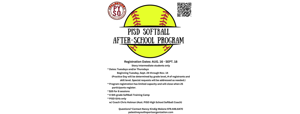 PISD After-School Softball Program