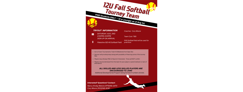 2025 Fall Softball Tourney Team 12U
